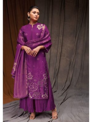 ganga fashion lara pure silk suit