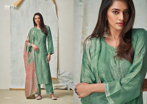Omtex suits Aleksha pure silk suits for women | Green