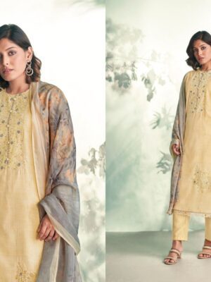 Omtex suits Paloma pure Cotton suits for women | yellow