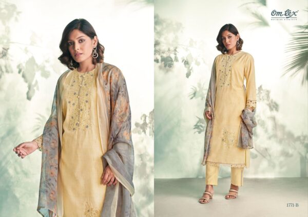 Omtex suits Paloma pure Cotton suits for women | yellow