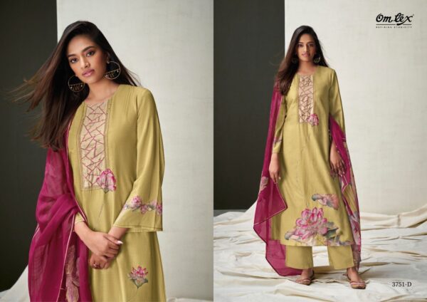 Omtex sur pure silk suits for women | yellow
