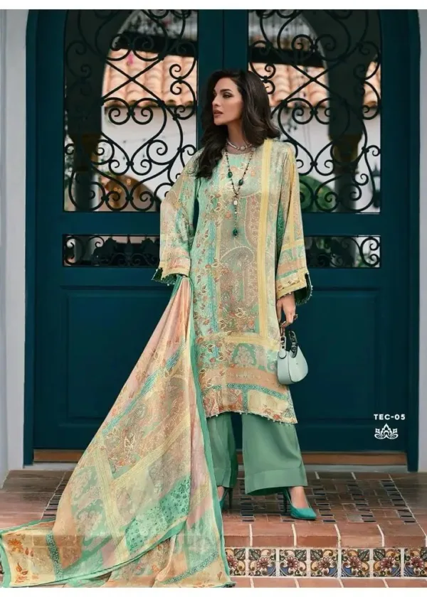 Varsha fashion digital print desgner silk suits for women