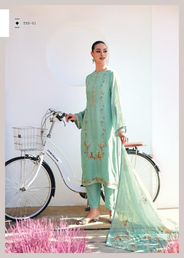 varsha fashion spring day organza suits for women