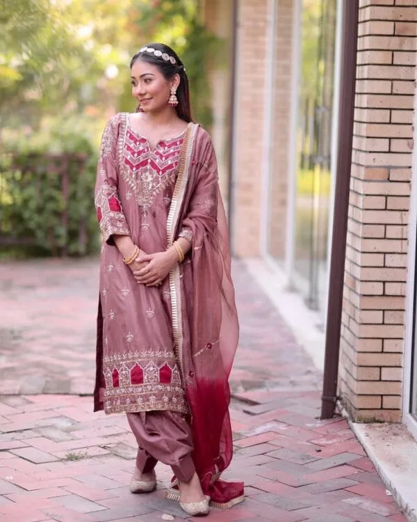 Fancy Punjabi Suit | Magenta