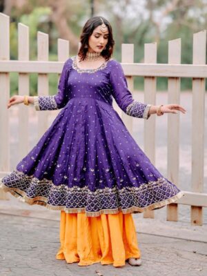 Fancy Punjabi Suit | Purple