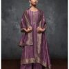 Ganga Tamyra Banarasi Silk salwar Suit with Heavy Organza Duppata | Purple Suit for Women