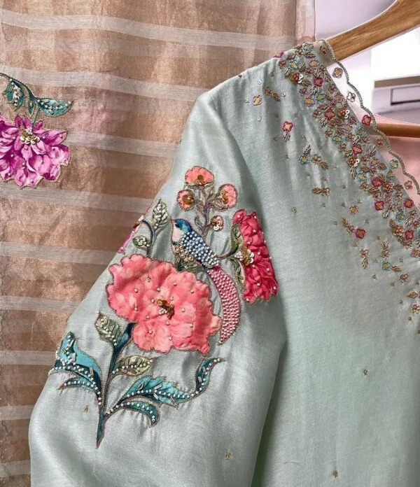 green punjabi suit online boutique