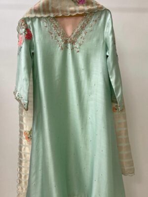 green punjabi suit online boutique