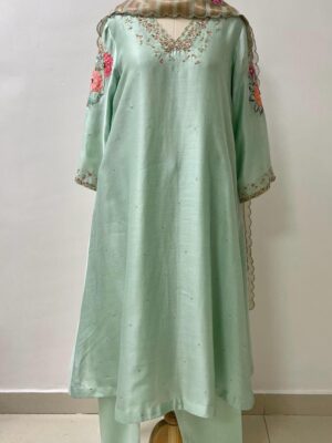 green punjabi suit online boutique