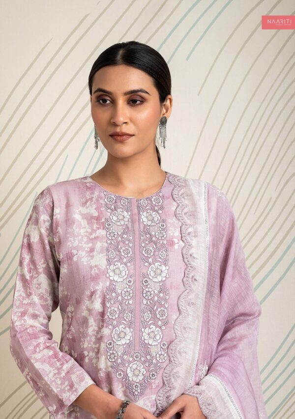 Naariti Ahana linen cotton suits pink
