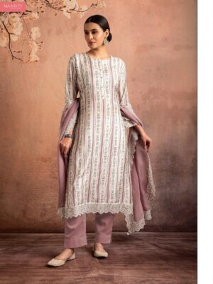 Naariti Auror Muslin Silk Suits for Women Rose Gold