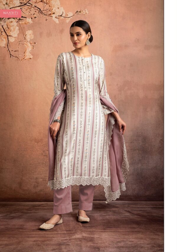 Naariti Auror Muslin Silk Suits for Women Rose Gold