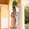 Naariti Fanzy designer muslin silk suit with embroidery | white