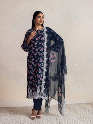 Naariti Rootik Cotton Linen Suits for Women | Blue