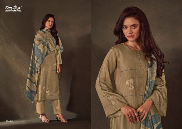 Omtex ekaankshi designer silk suits with handwork embroidery