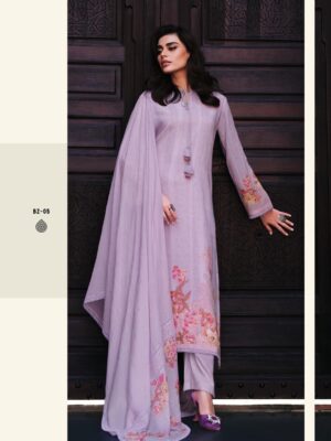 Varsha Breeze Pure Linen Cotton Suits For Ladies | Purple