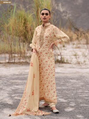Varsha Myra: Yellow Designer Salwar Suits (Silk) | Royal Yellow