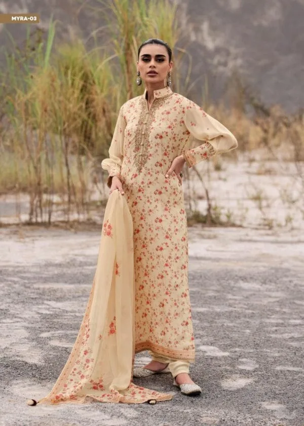 Varsha Myra: Yellow Designer Salwar Suits (Silk) | Royal Yellow