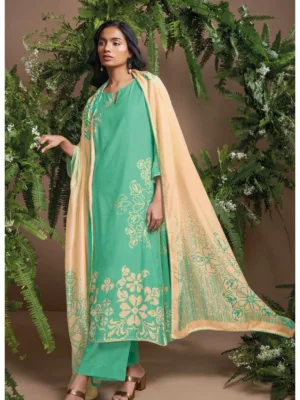 Ganga Cordelia Silk Suits for Ladies-Green | Ganga Fashion