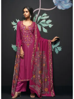 Ganga Jovita Cotton Printed Suits Red | Ganga Fashions : Latest Suits