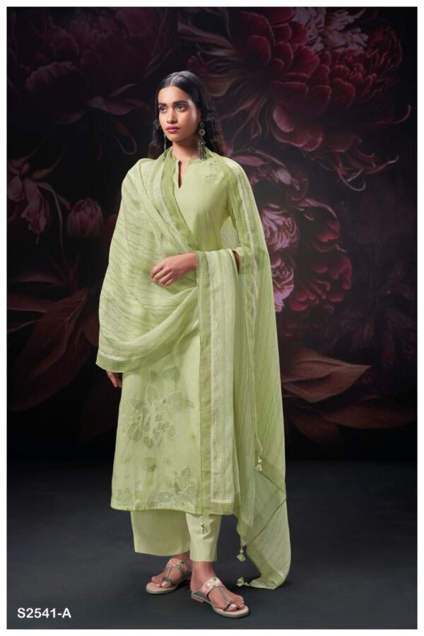 Ganga Makaila Cotton Suits for Women-Green