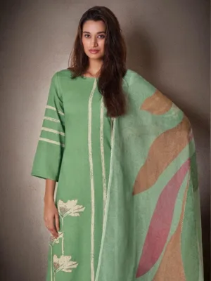 Omtex Samaira Cotton Designer Suits Green
