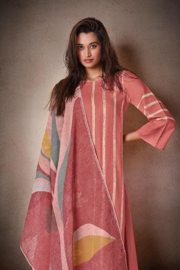 Omtex Samaira Cotton Designer Suits Pink