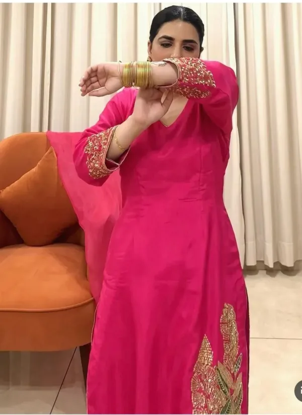 Punjabi Dress for Women Partywear | Hot Pink