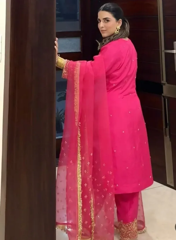 Punjabi Dress for Women Partywear | Hot Pink