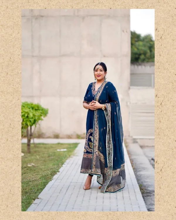 Marriage Punjabi Suit Blue