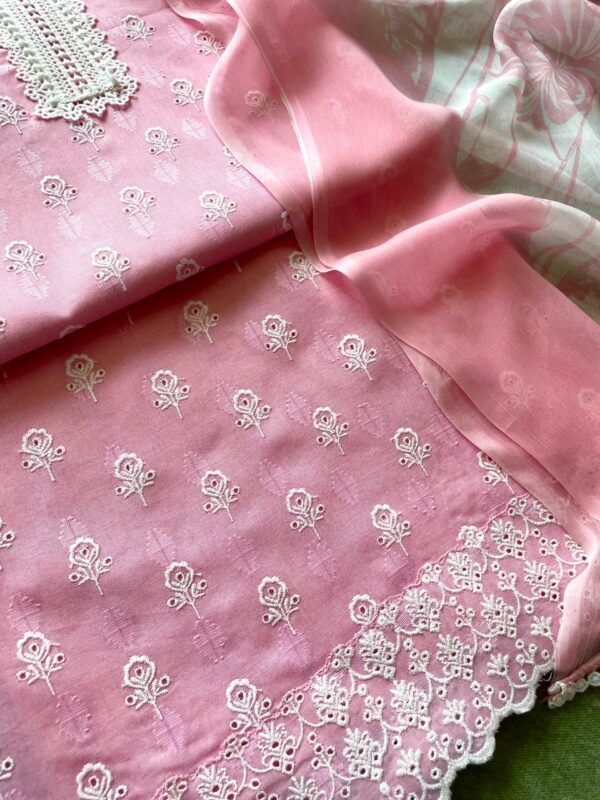 Naariti Rivera Cotton Suits With Pure Dupatta Pink