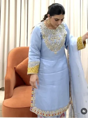 Best Punjabi suit for wedding Blue