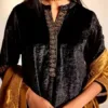 Black Suit Design With Embroidery On Neck | Punjabi Dress