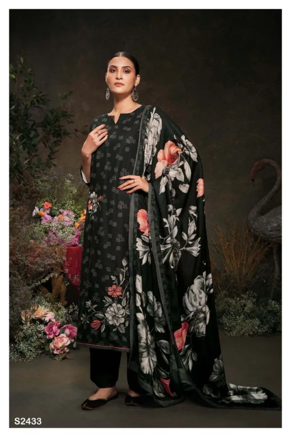 Ganga tinlee cotton suits for women | Black