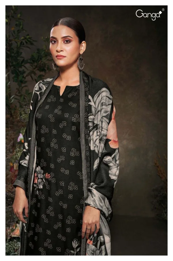 Ganga tinlee cotton suits for women | Black