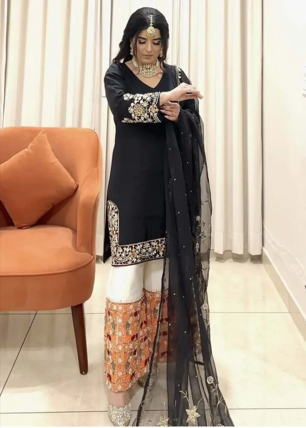 Punjabi Suit wedding wear Black and white