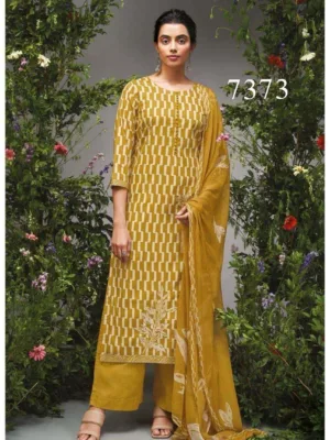 Ganga ESA Cotton suit with embroidery
