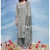 Ganga tamar brand Printed Cotton Suits | Grey