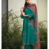 Ganga ainslee silk suit single piece | Green