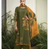 Ganga ainslee silk suit single piece | Green