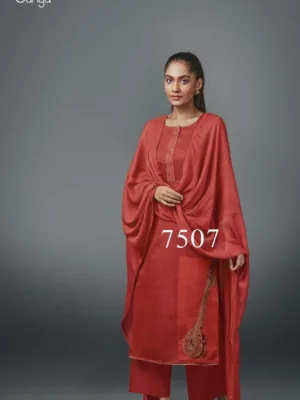 Ganga NEERA silk suit designs for ladies red
