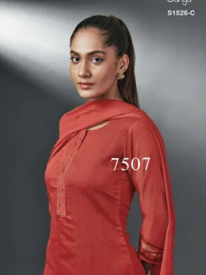 Ganga NEERA silk suit designs for ladies red