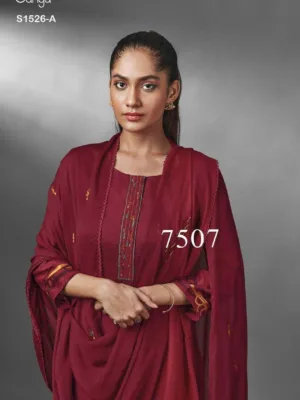 Ganga NEERA silk suit designs for ladies mehroon