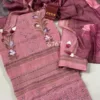 jay vijay heer organza salwar suit for women pink