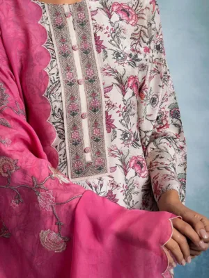 Naariti Muslin silk suit designs pink