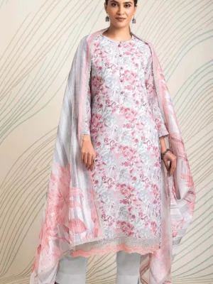 Naariti sirar linen cotton suit for ladies Grey