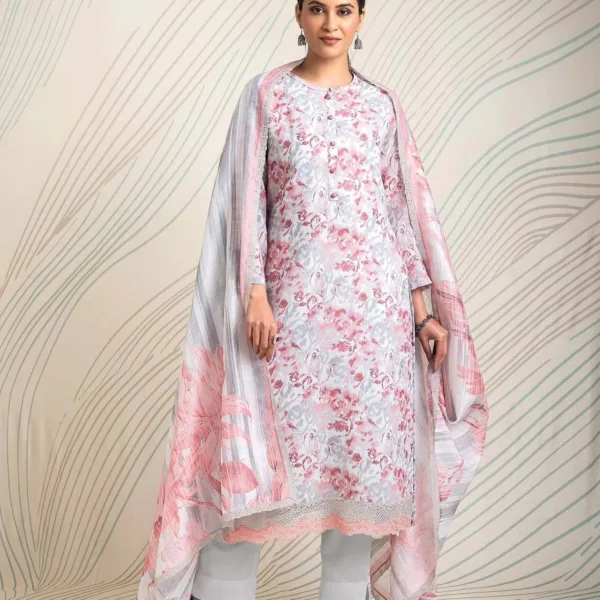 Naariti sirar linen cotton suit for ladies Grey