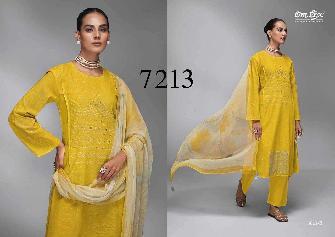 Omtex Suits Bani linen cotton suits for women yellow