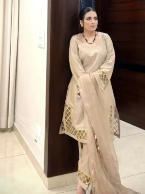 Punjabi salwar kameez with cutwork