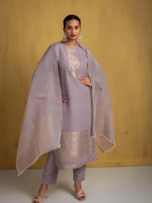 Naariti Swadar linen suit women purple